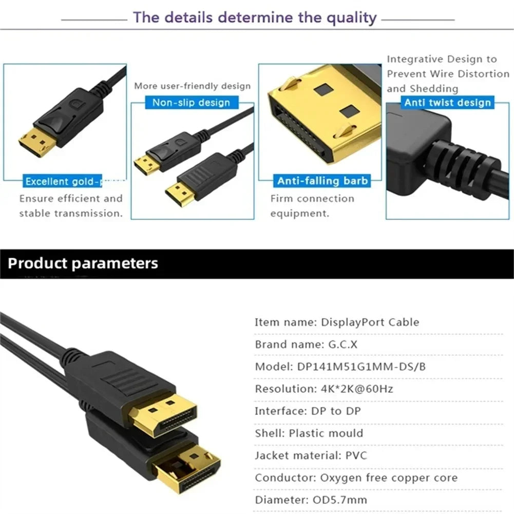 DP Display Port To HD Compatible Adapter Cable 4K 1080P 3D DisplayPort To HD Converter Adapter HDTV Converter For PC Projector