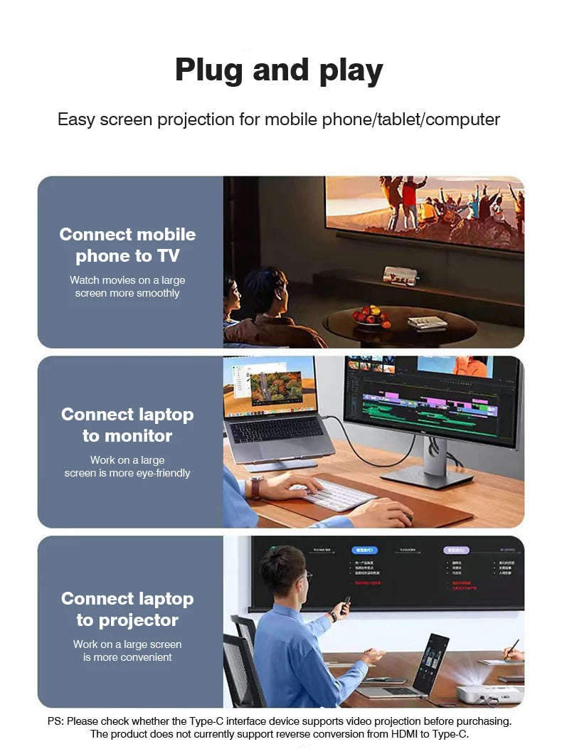 Lightning to HDMI adapter 4K HD For iPhone 14 13 12 Connection HDTV Monitor Projector Display Synchronous Audio 2M Cable