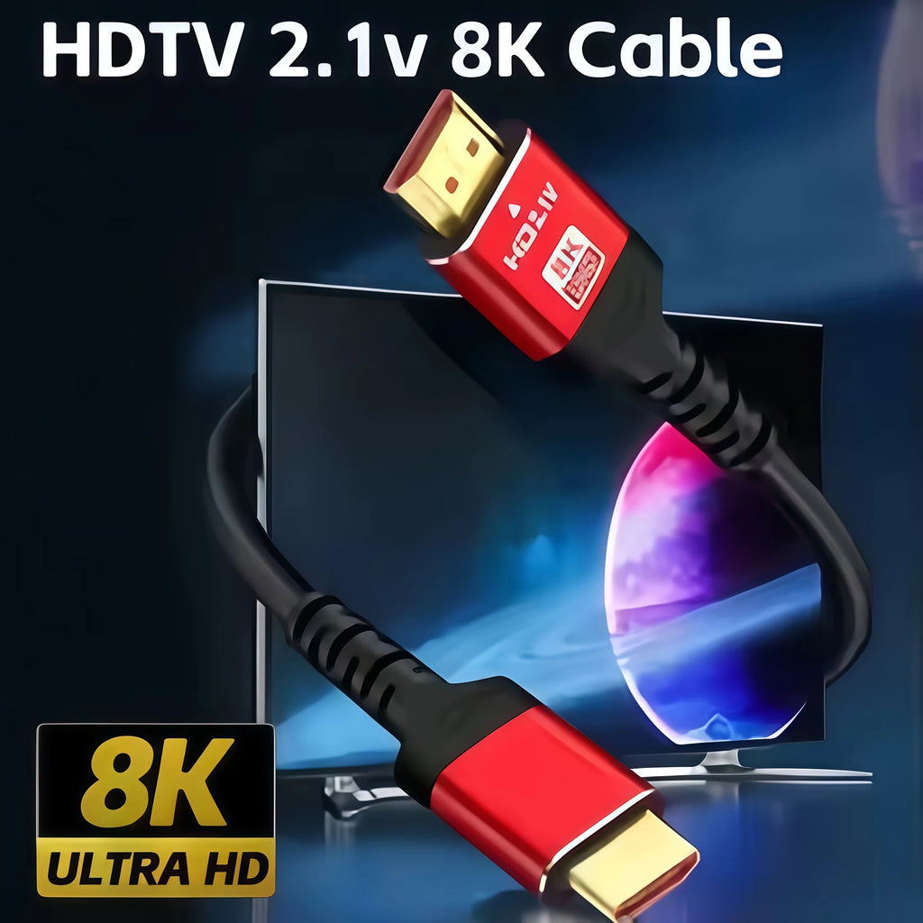 8K Ultra High Speed HDMI Cable 2.1, 48Gbps 1Meter /1.5 Meter / 2 Meter, Supports 8K @60Hz 4K @120Hz, eARC and Dolby Vision, Compatible with PS5