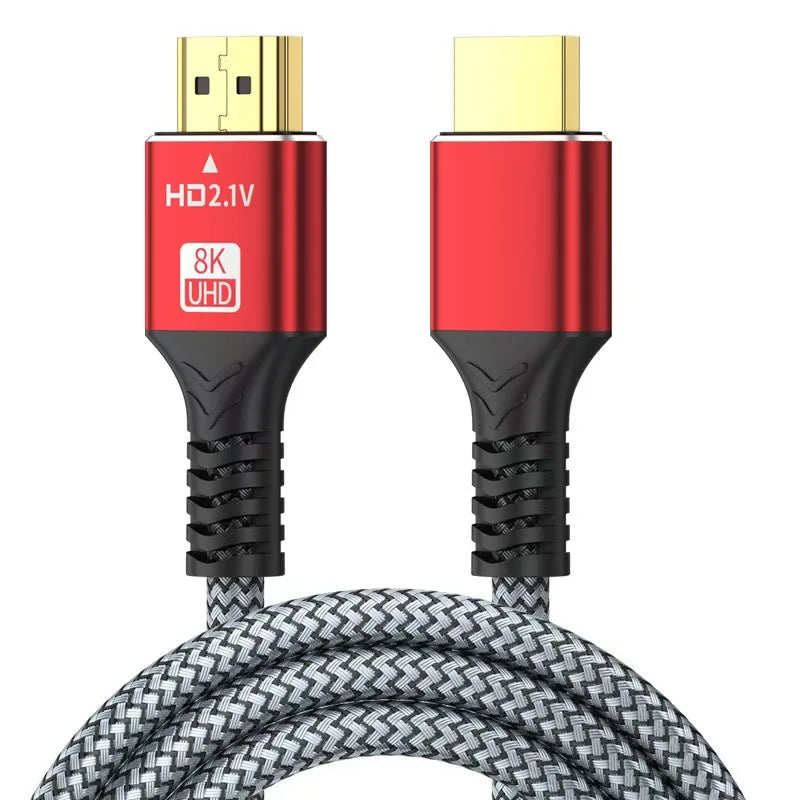 HDMI-Compatible 2.1 Cable 8K HDTV Cable for Xiaomi TV Box PS5 Ultra High Speed Compatible 8K@60Hz HDTV 2.1 Cable for TV/PS5/HDTV