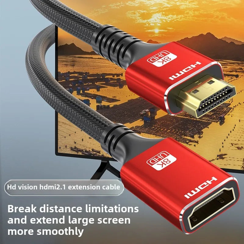 HDMI-Compatible 2.1 Cable 8K HDTV Cable for Xiaomi TV Box PS5 Ultra High Speed Compatible 8K@60Hz HDTV 2.1 Cable for TV/PS5/HDTV