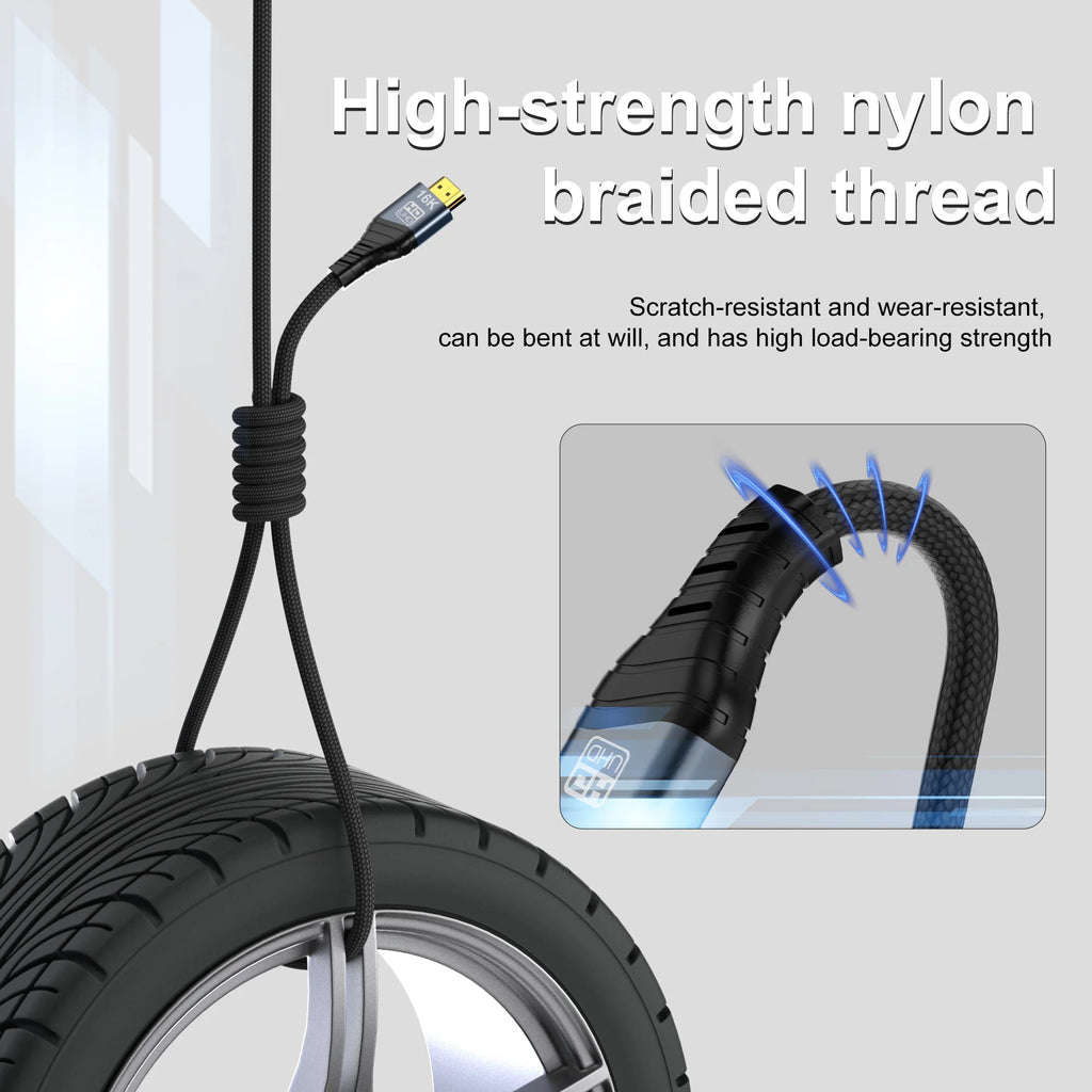 Ultra-high speed 16K HDMI 2.2 Cable 16K@30Hz/60Hz 8K@120Hz 4K@240Hz HDR HDCP 96Gbps For HDTV Laptop Xbox PS5 Switch 2 3 5 meter