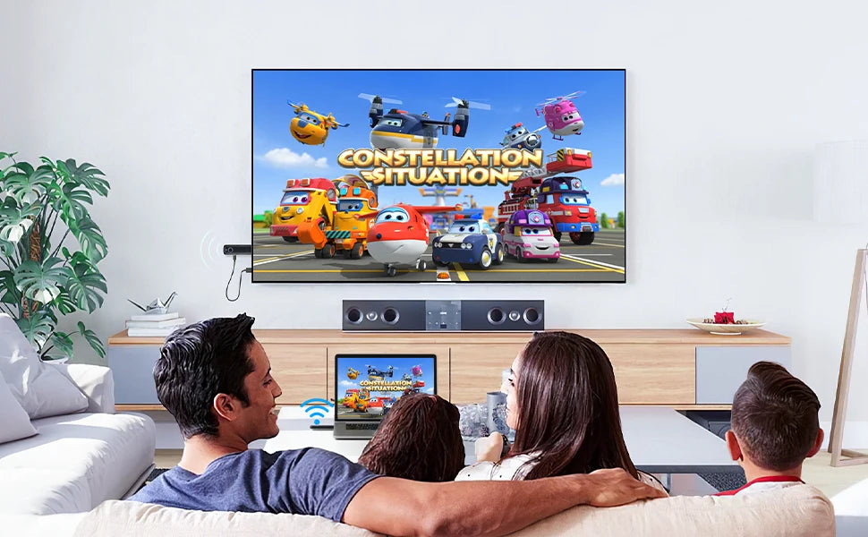 Wireless HDMI Transmitter Receiver, 1080P Display, Dongle Extender, AV Adapter for Laptop, TV, Projector, Monitor, Live Stream