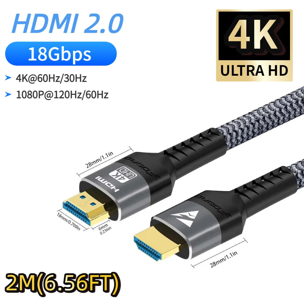 8K HDMI 2.1 Extension cable. Supports 8K@60Hz, 4K@120Hz.  Works with HDTV, RTX, PS5 TV Xbox eARC HDR Video PC Laptop and more.