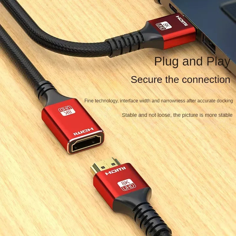 HDMI-Compatible 2.1 Cable 8K HDTV Cable for Xiaomi TV Box PS5 Ultra High Speed Compatible 8K@60Hz HDTV 2.1 Cable for TV/PS5/HDTV
