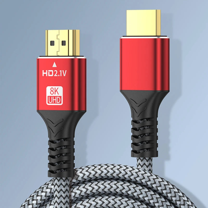 8K HDTV Cable for CATV Converter Box, PS5. Ultra High Speed Compatible . 8K @60Hz HDTV 2.1 Cable 48Gbps eARC Dolby Vision