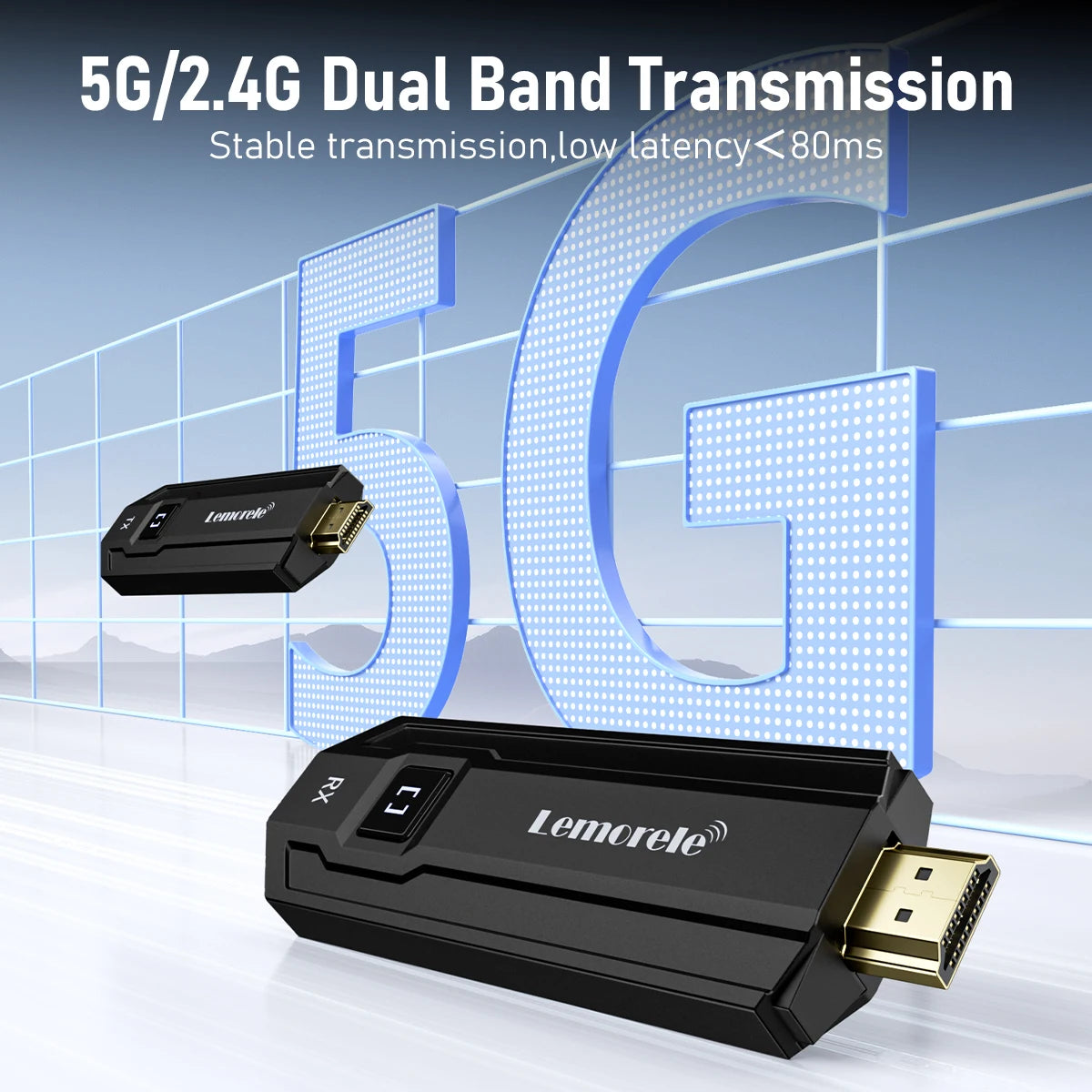 Wireless HDMI Transmitter Receiver, 1080P Display, Dongle Extender, AV Adapter for Laptop, TV, Projector, Monitor, Live Stream