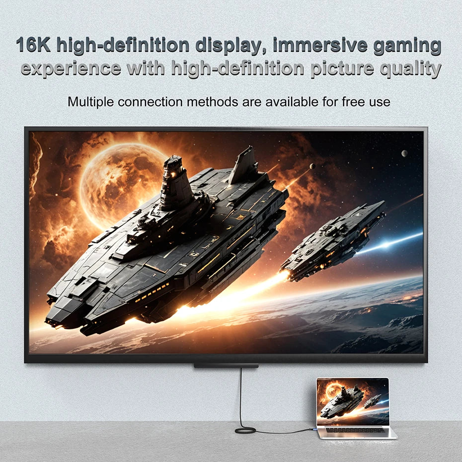 HDMI 2.2 Certified Cable For TV PS5 Xbox Switch HDR eARC 1m 2m 3m 5m Long 16K 60HZ 12K 10K 120HZ 8K 240HZ High Speed Video Cord