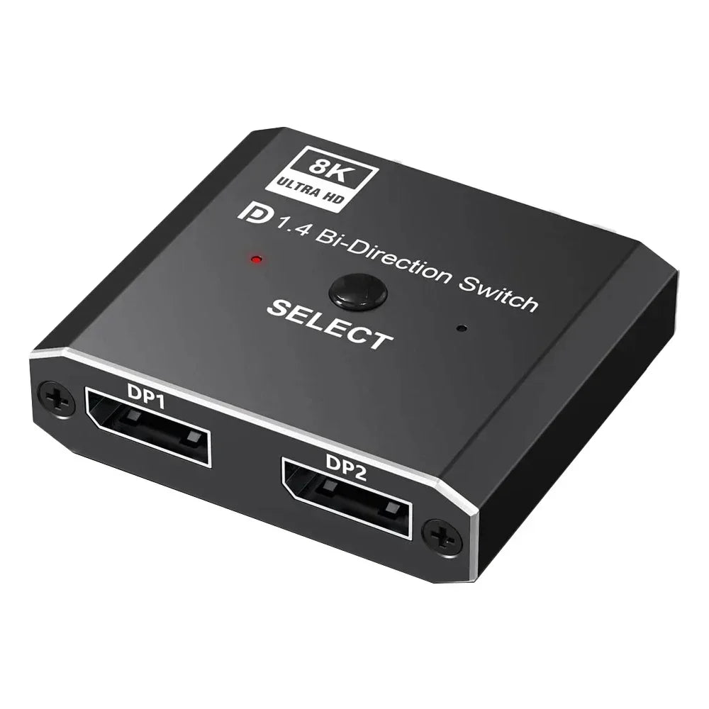 FSU 8K Displayport 1.4 Switch Displayport Bi-direction splitter switcher Displayport KVM 2X1 1X2 Display-port 8K/30Hz 4K/120Hz