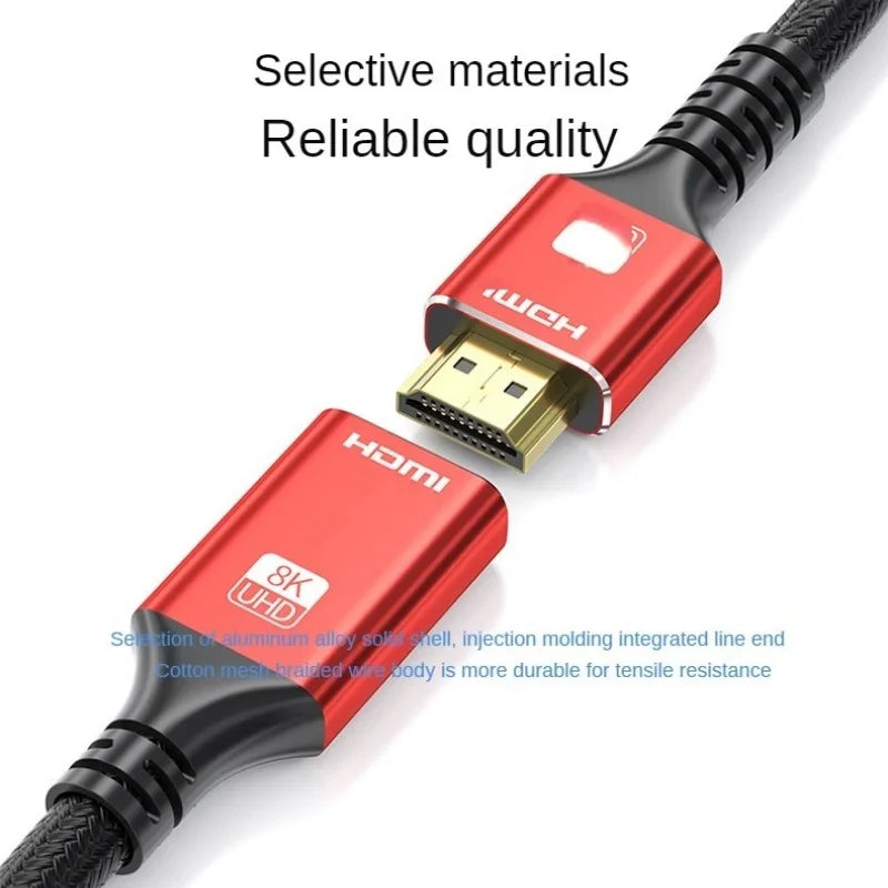 HDMI-Compatible 2.1 Cable 8K HDTV Cable for Xiaomi TV Box PS5 Ultra High Speed Compatible 8K@60Hz HDTV 2.1 Cable for TV/PS5/HDTV