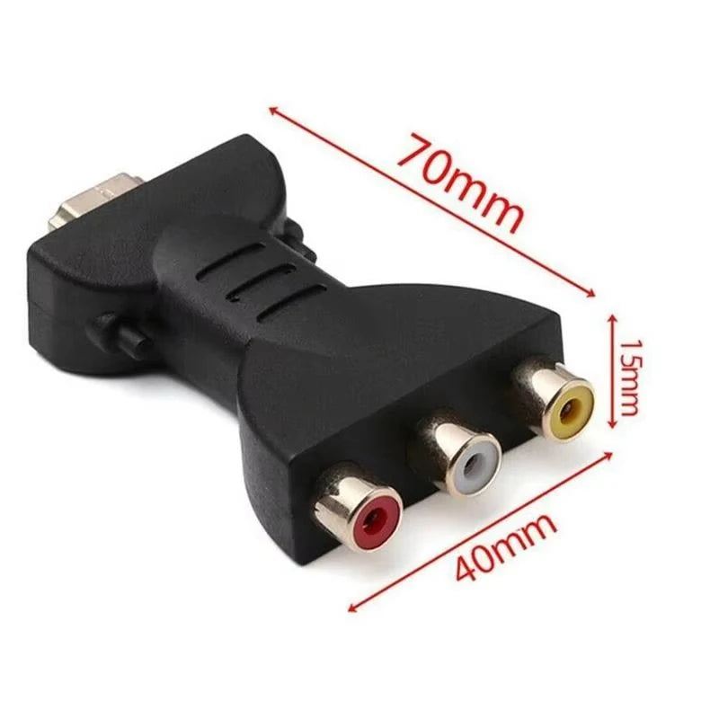HDMI2AV Digital Signal HDMI To 3 RCA Red/White/Yellow Audio Adapter Component Converter Video For HD TV DVD Projector Computer