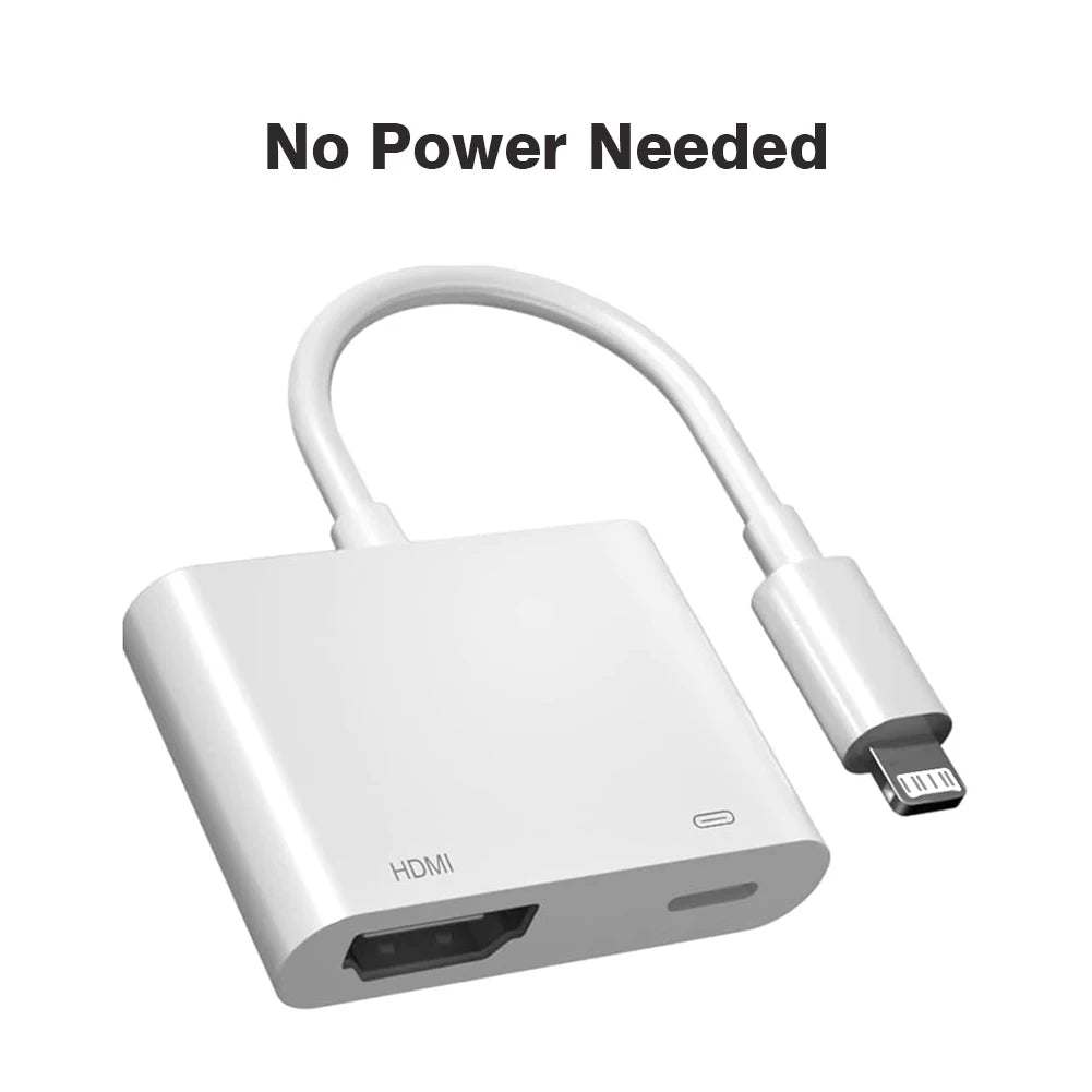 Lightning To HDMI Digital AV Adapter For iPhone14/13 iPad 1080P HDMI Video&Audio Sync Screen Converter to TV/Projector