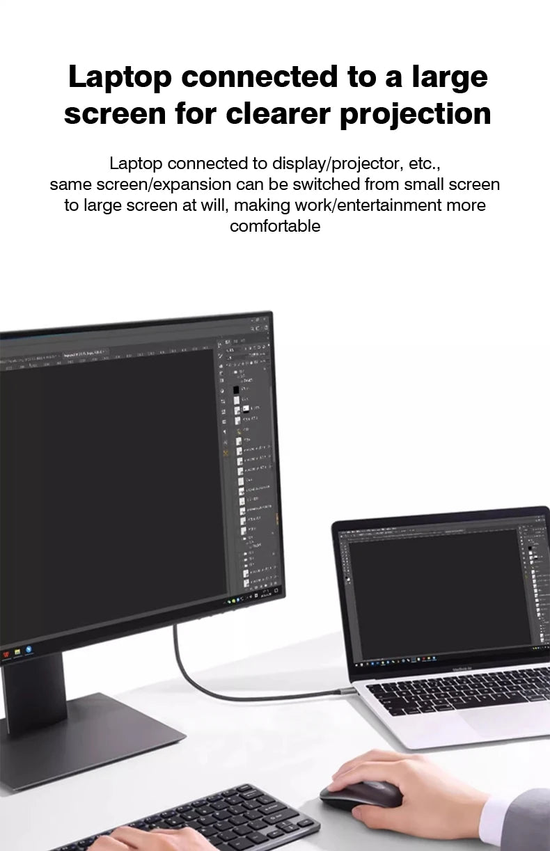 Lightning to HDMI adapter 4K HD For iPhone 14 13 12 Connection HDTV Monitor Projector Display Synchronous Audio 2M Cable