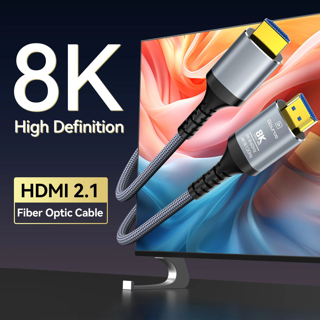 CYANMI 10K 8K HDMI Cable 2.1 48Gbps, 3D 8K60 4K120Hz HDMI Cord eARC HDR10 HDCP 2.2&2.3 Compatible with Roku TV/PS5/HDTV/Blu-ray