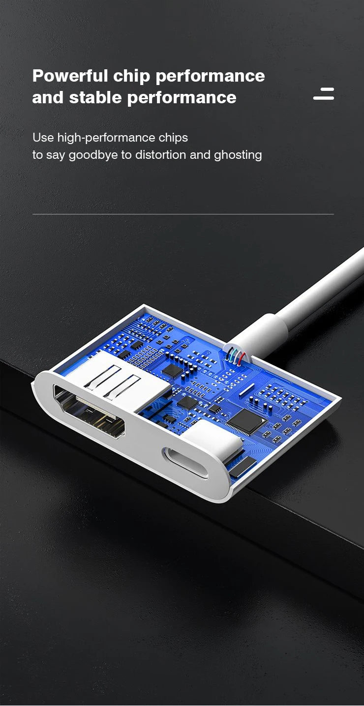 Lightning To HDMI Digital AV Adapter For iPhone14/13 iPad 1080P HDMI Video&Audio Sync Screen Converter to TV/Projector