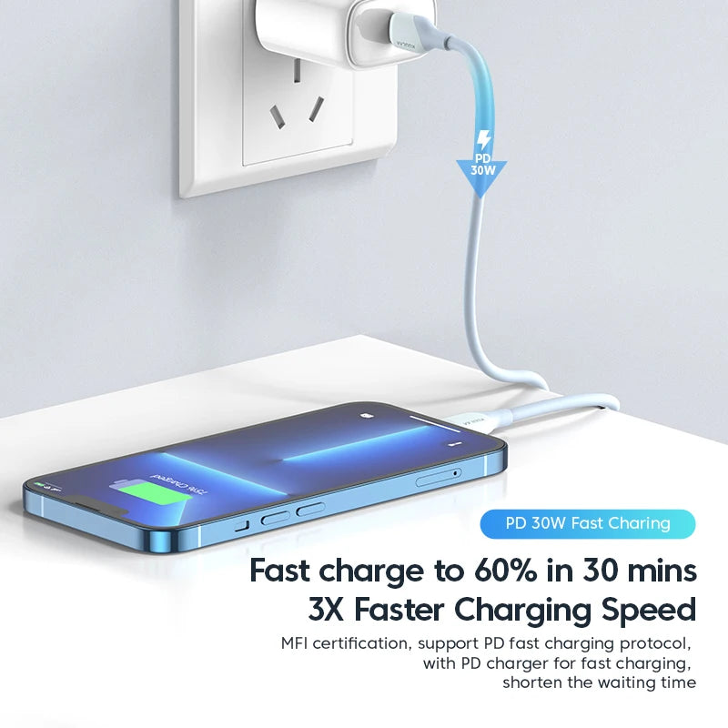 KUULAA USB C to Lightning MFi Cable for iPhone Fast Charging Cable PD 30W USB Type C For iPhone 14 13 12 11 Pro Max X XS XR 8
