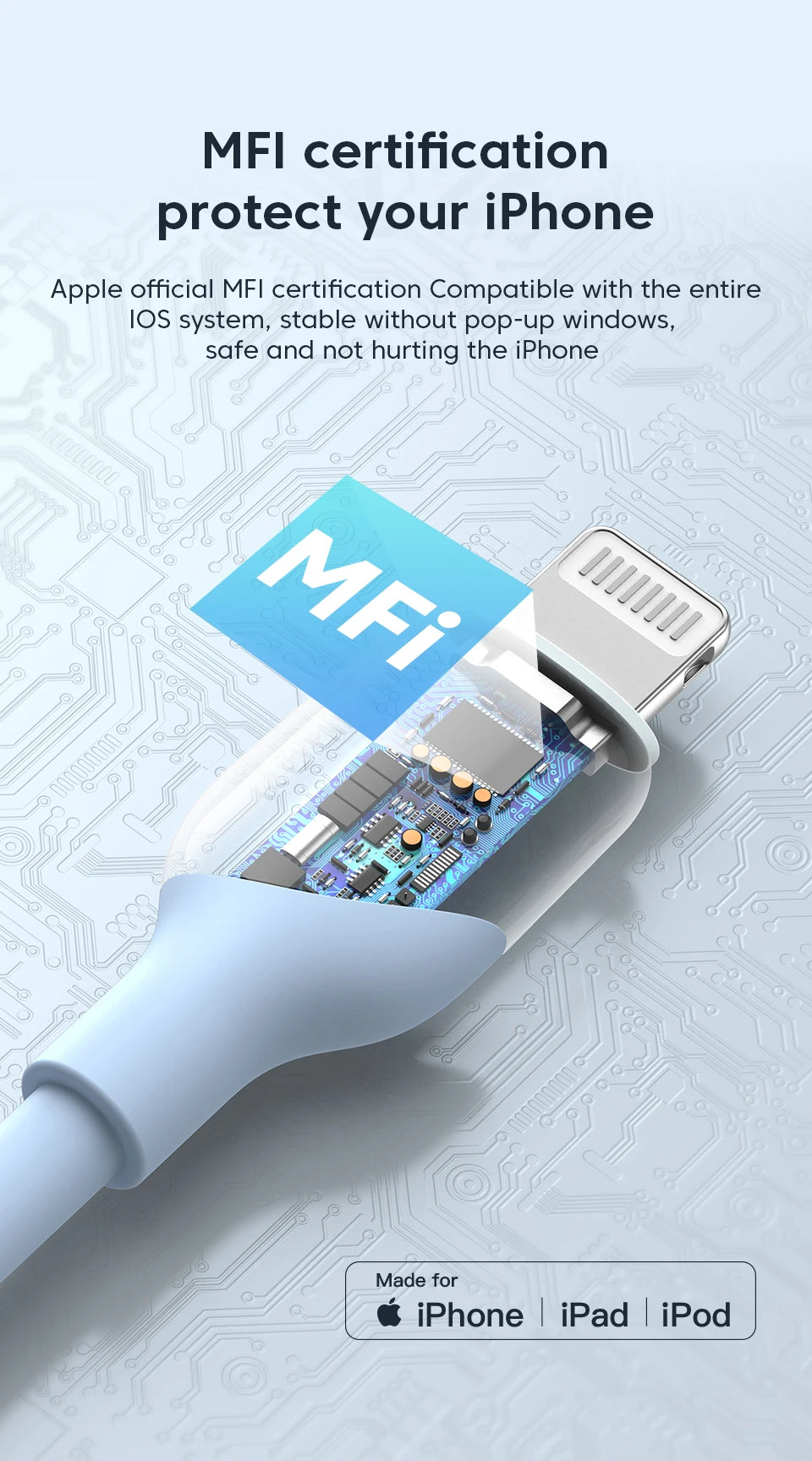 KUULAA USB C to Lightning MFi Cable for iPhone Fast Charging Cable PD 30W USB Type C For iPhone 14 13 12 11 Pro Max X XS XR 8