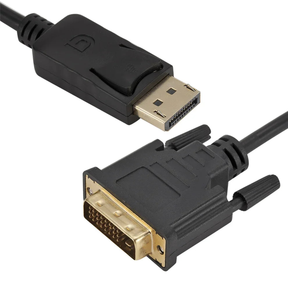 1.8M DisplayPort To DVI Cable 0.25M DP To DVI Adapter for Desktop Laptop PC TV Dell Asus Monitor Projector DisplayPort Cable