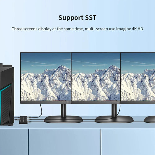 1 in 3 Out DisplayPort 1.4 Switch Splitter 8K@60Hz 4K@120Hz with MST Function Converter Adapter Support Extend and Mirror Mode
